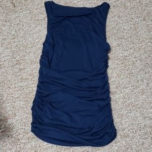Navy form-fitting cocktail dress
